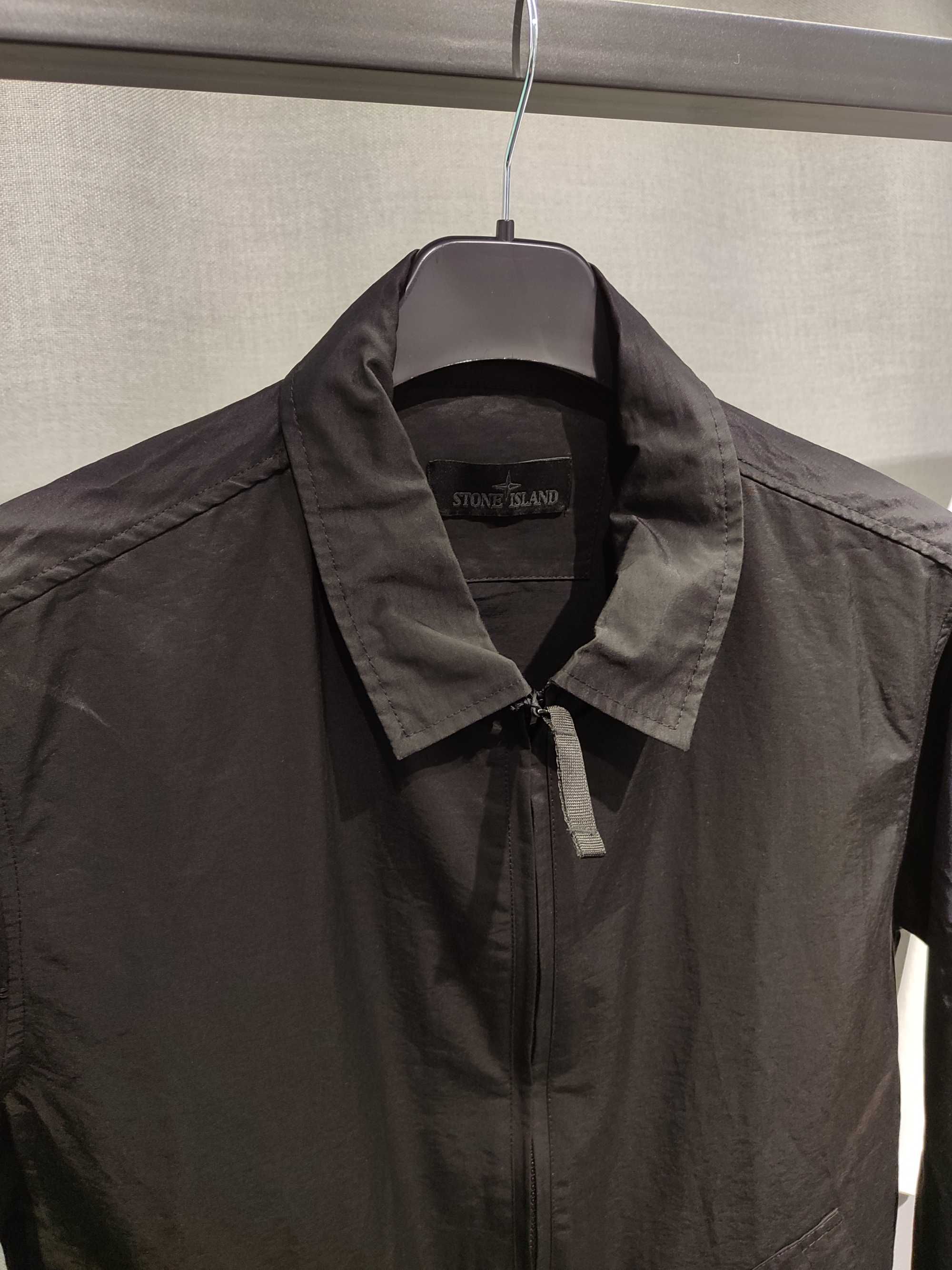 Сорочка STONE ISLAND 112F2 Stretch Cotton Lyocell Satin Ghost Piece