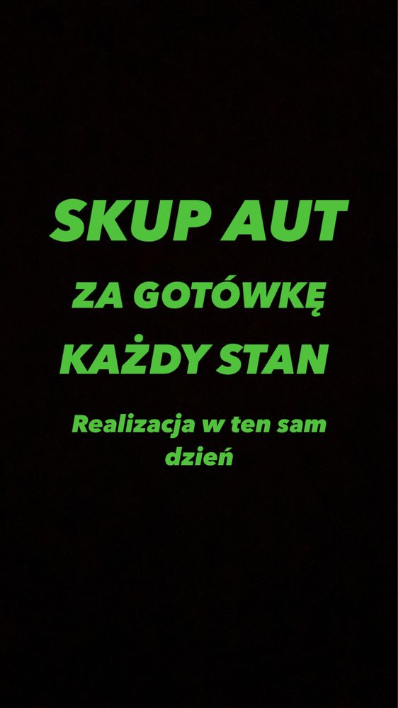 Skup aut / zlomowanie / realizacja 12h