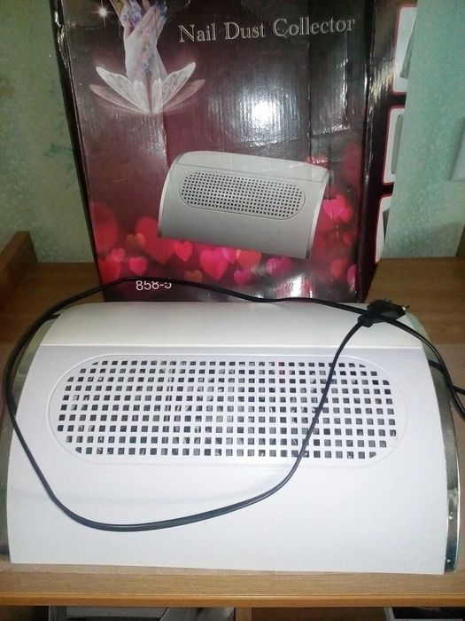 вытяжка для маникюра 858-5 WHITE 40W на две руки, три вентилятора