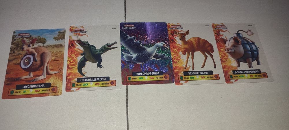 Karty Brainrot 5 sztuk