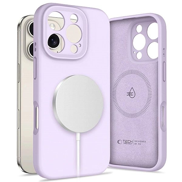 Tech-Protect Liquid Silicone Magsafe Iphone 16 Pro Mauve