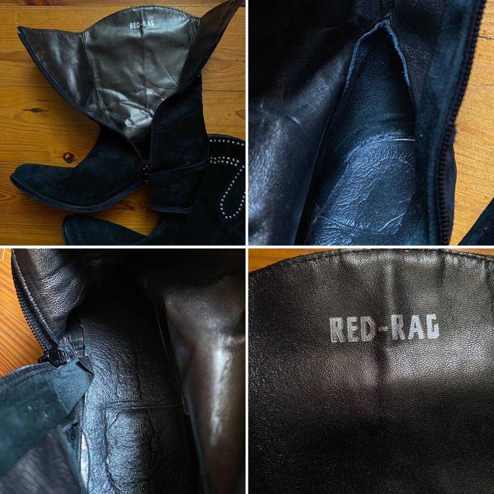 Замшеві чорні жіночі казаки черевики сапоги