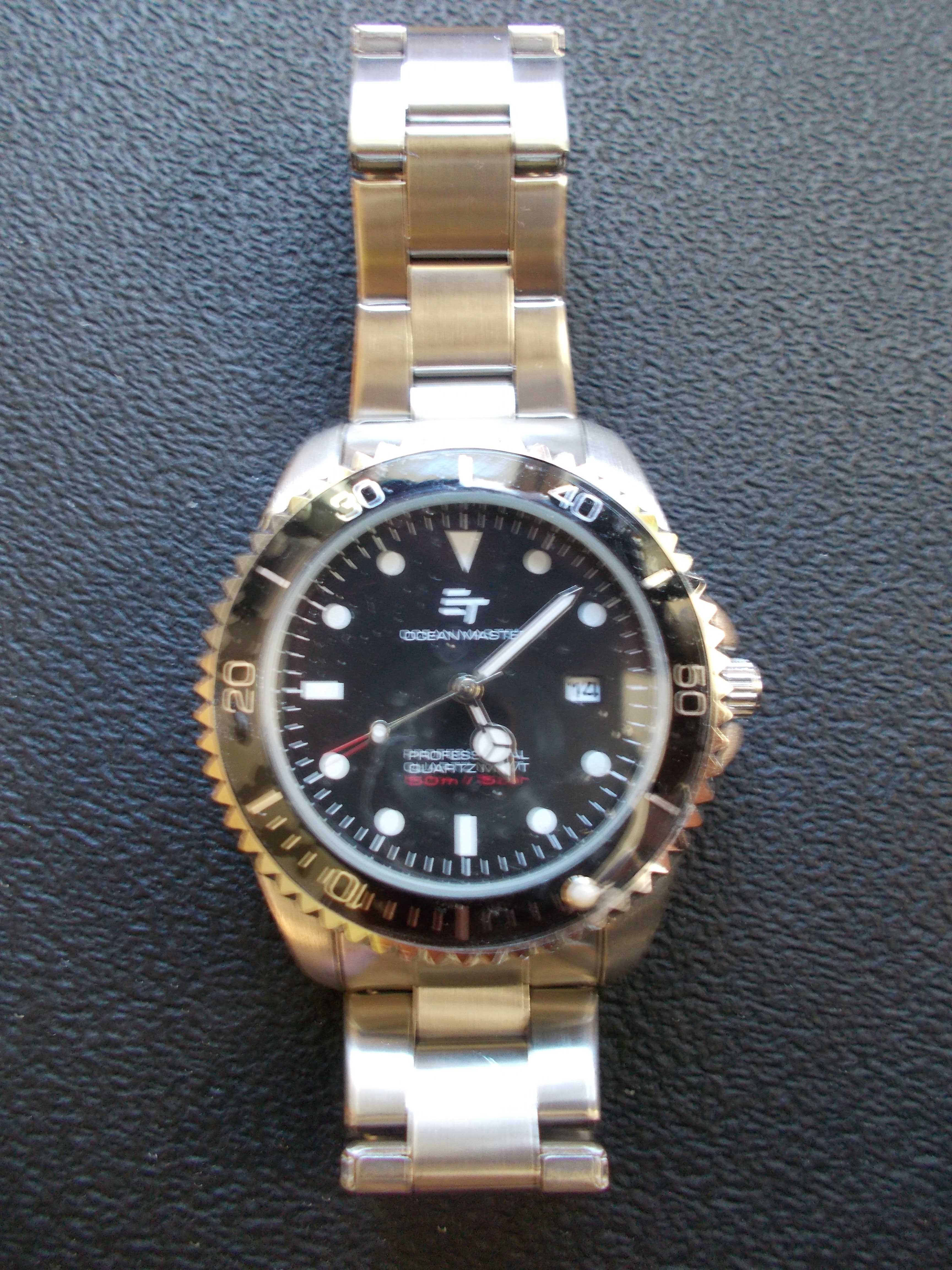 Oceanmaster, atrakcyjny zegarek męski nowy z metalową bransoletą