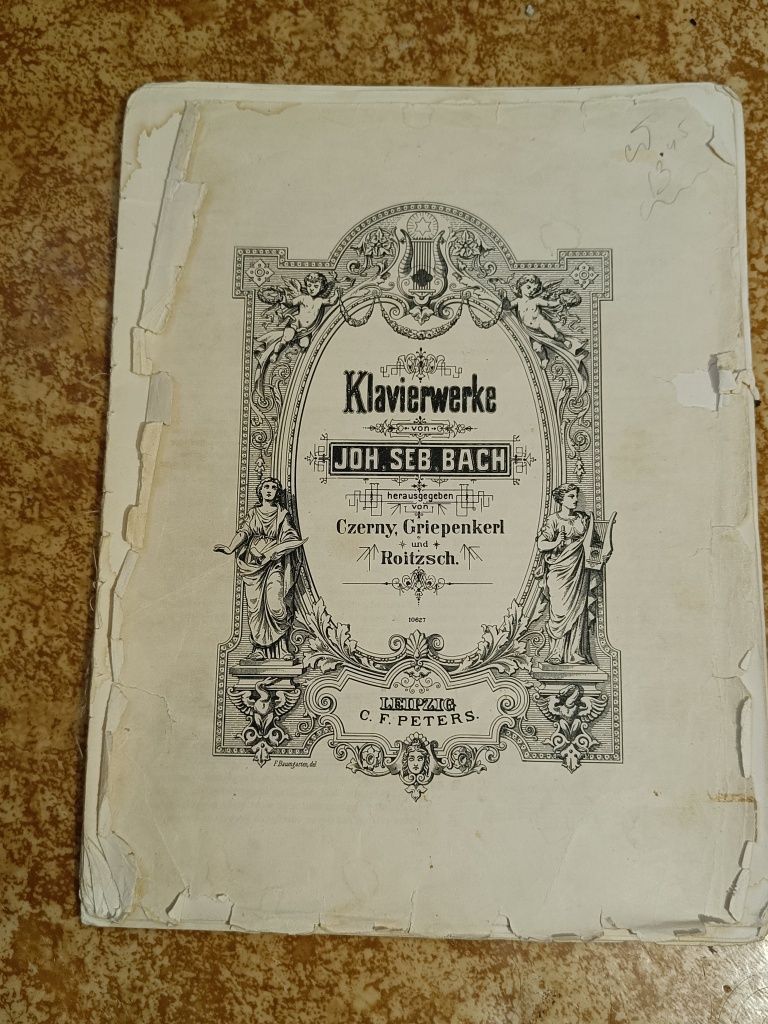 Продам старовинні ноти. І.С.Бах.. Текст немецкою мовою.