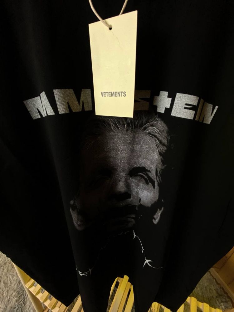 Футболка Vetements Rammstein Balenciaga Rick Owens MMY T-Shirt Black.