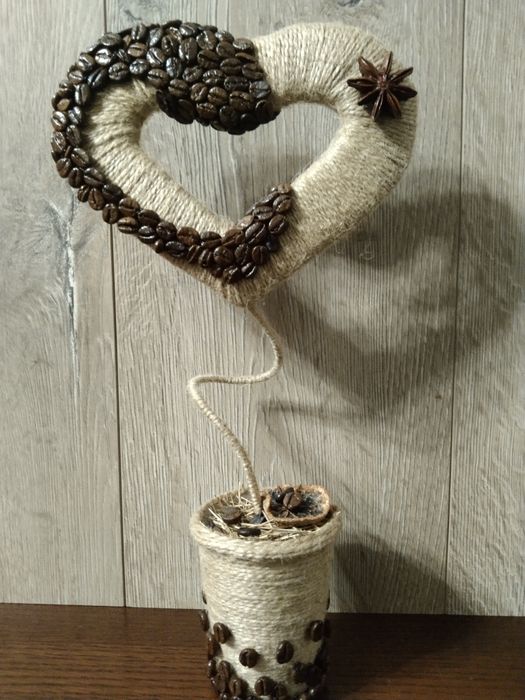 Кофейный кавовий топиарий