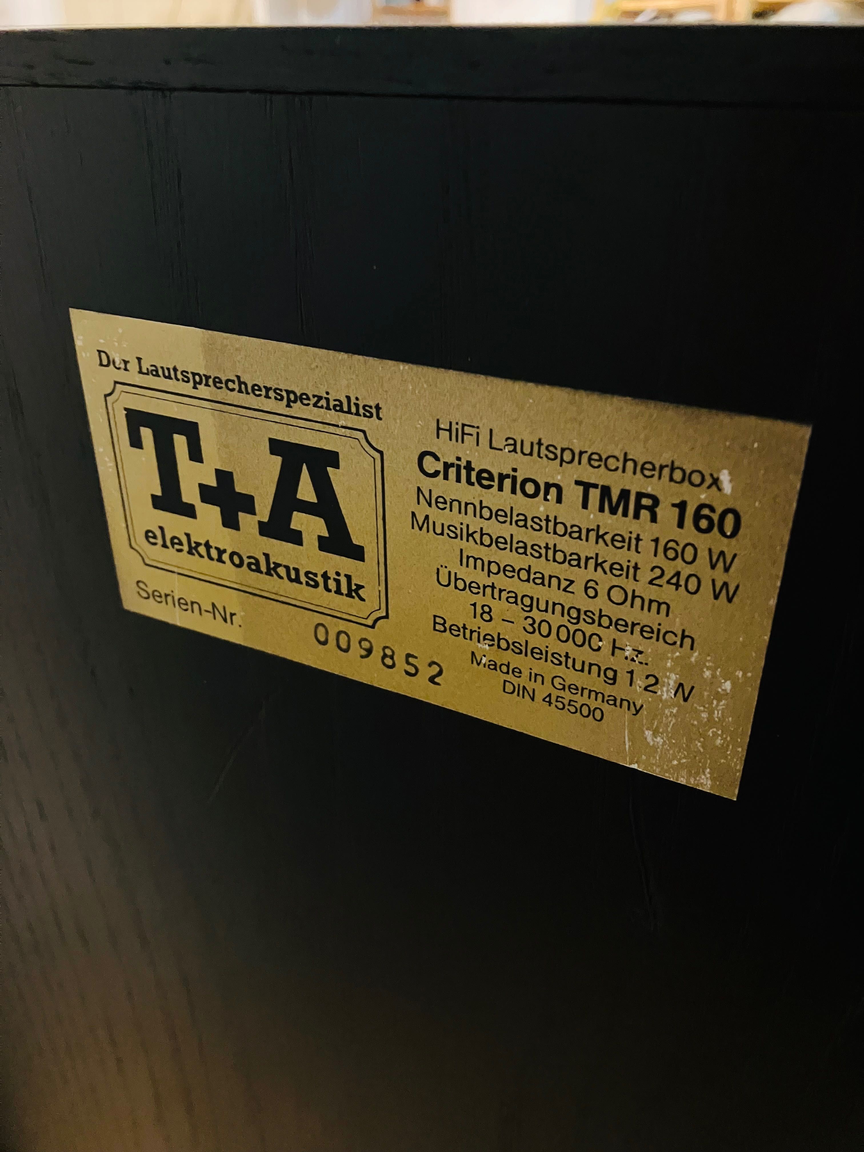 T+A CRITERION TMR 160 MK2 kolumny podłogowe linia transmisyjna highend