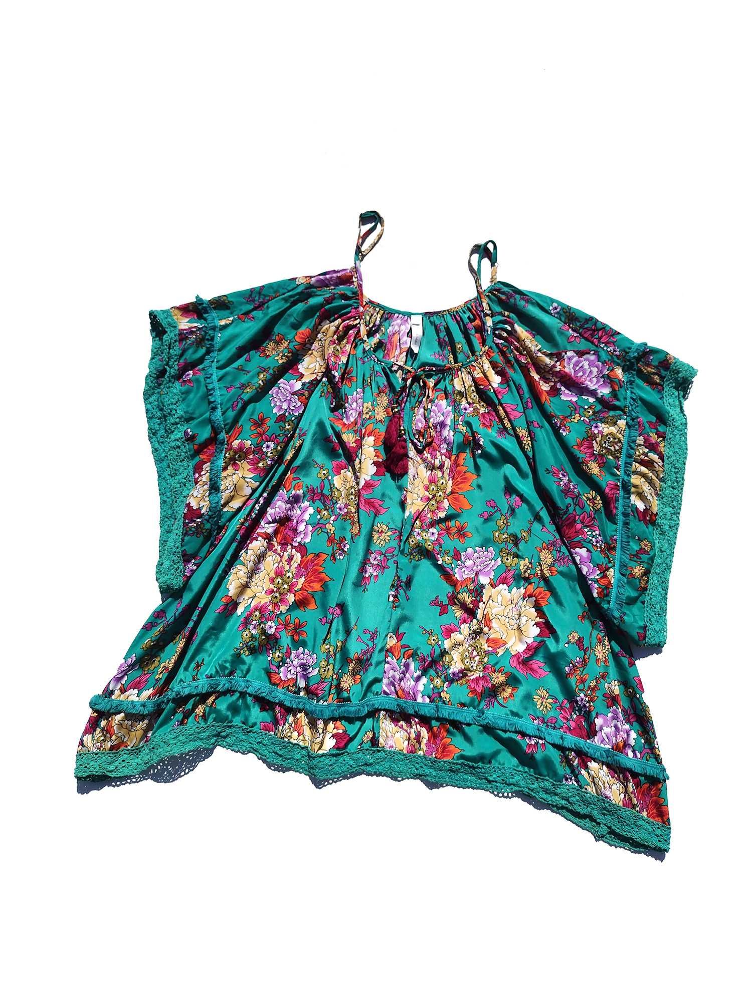 Шикарная яркая разноцветная блуза туника TU цветочный принт XL-5XL