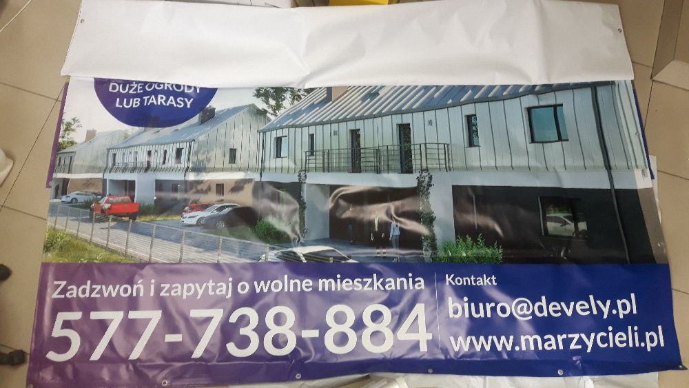 BANER oczkowany zgrzewany - banery nawet w 24h szybko - Kraków ASTRA