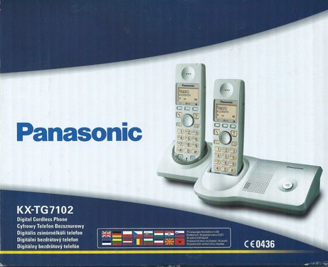 Panasonic, 2 telefony bezprzewodowe KX TG 7102