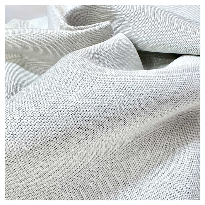 Materiał Na Zasłony BlackOut Tkanina Zaciemniająca Biały Jasno Szary05