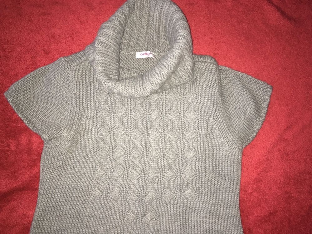 Ciepły sweter/ tunika/ pulower z golfem Orsay roz. L
