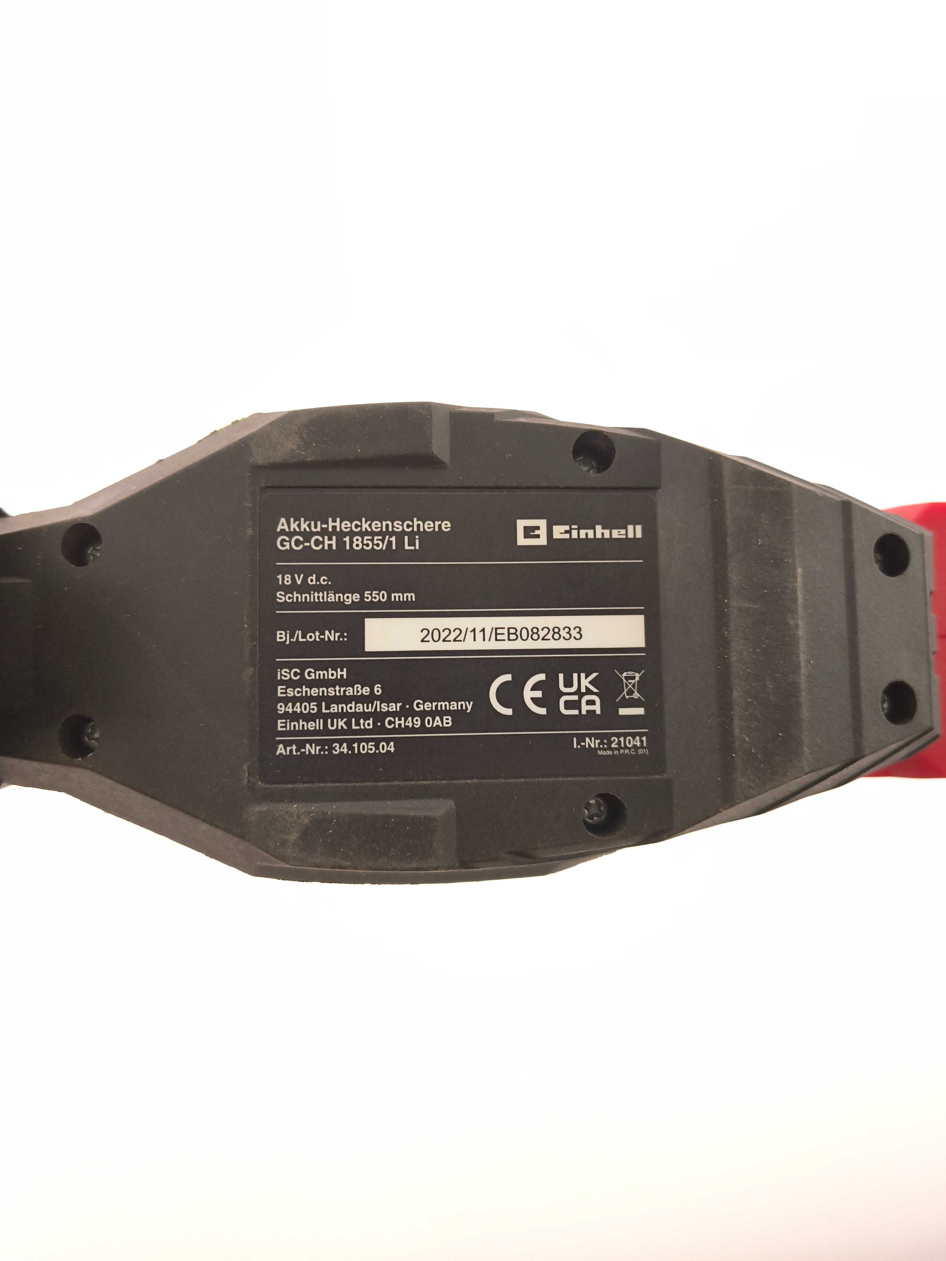 Einhell nożyce do żywopłotu GC-CH 1855/1 Li Kit