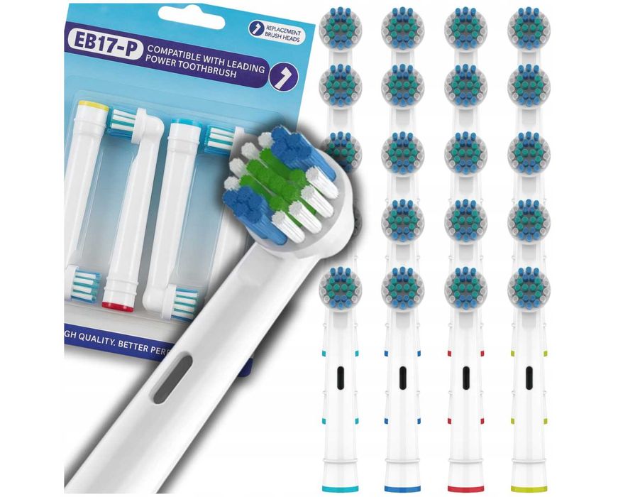 20x Końcówki do Szczoteczki Oral-B Braun Elektrycznej Dzieci Dorośli