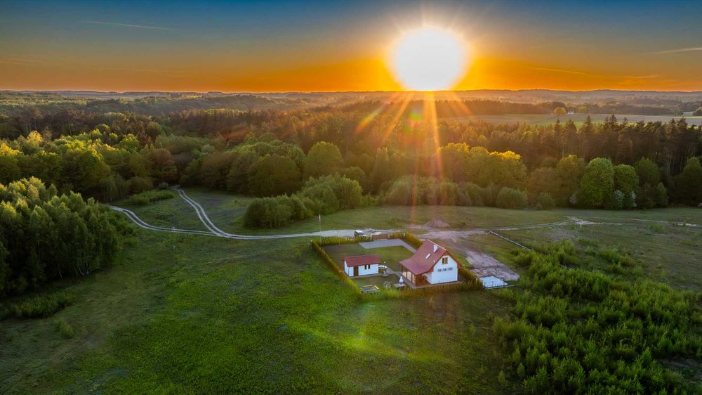 Dom Mazury jezioro sauna balia cisza samotny dom bez sąsiadów