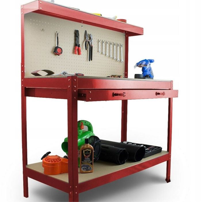 Stół Warsztatowy Roboczy Narzędziowy z Szufladą do Garażu Prezent