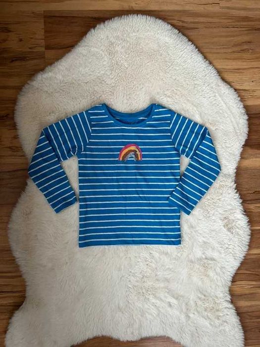 Bawełniana bluzka w paski tęcza M&Co Kids 86/92 cm