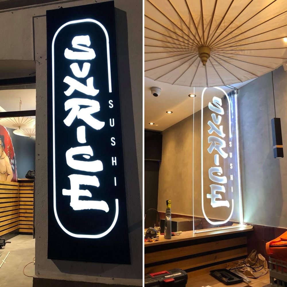 Kaseton reklamowy świetlny led 300x50 dibond szyld neon reklama