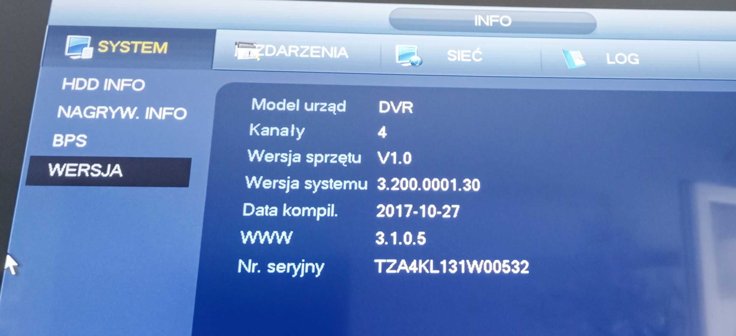 Rejestrator cyfrowy 4 kanałowy BCS z opcją hybrydy analog/IP