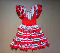 Sukienka do flamenco Hiszpanka -strój kostium na bal 3-4 lata 92-106cm