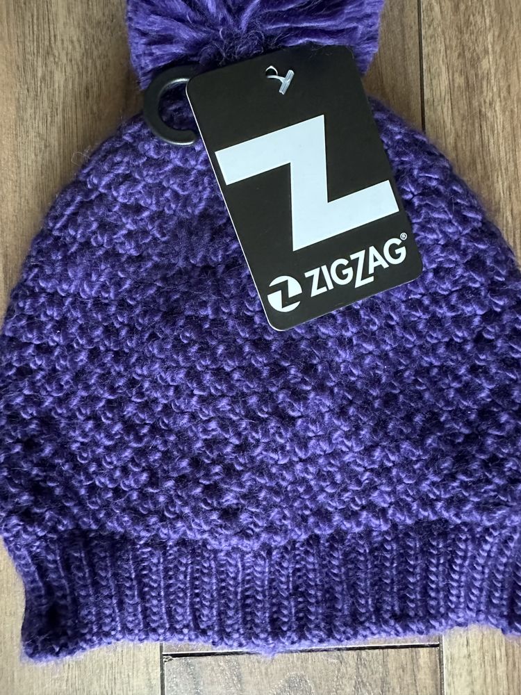 Шапка фіолетова шапочка жіноча Zigzag
