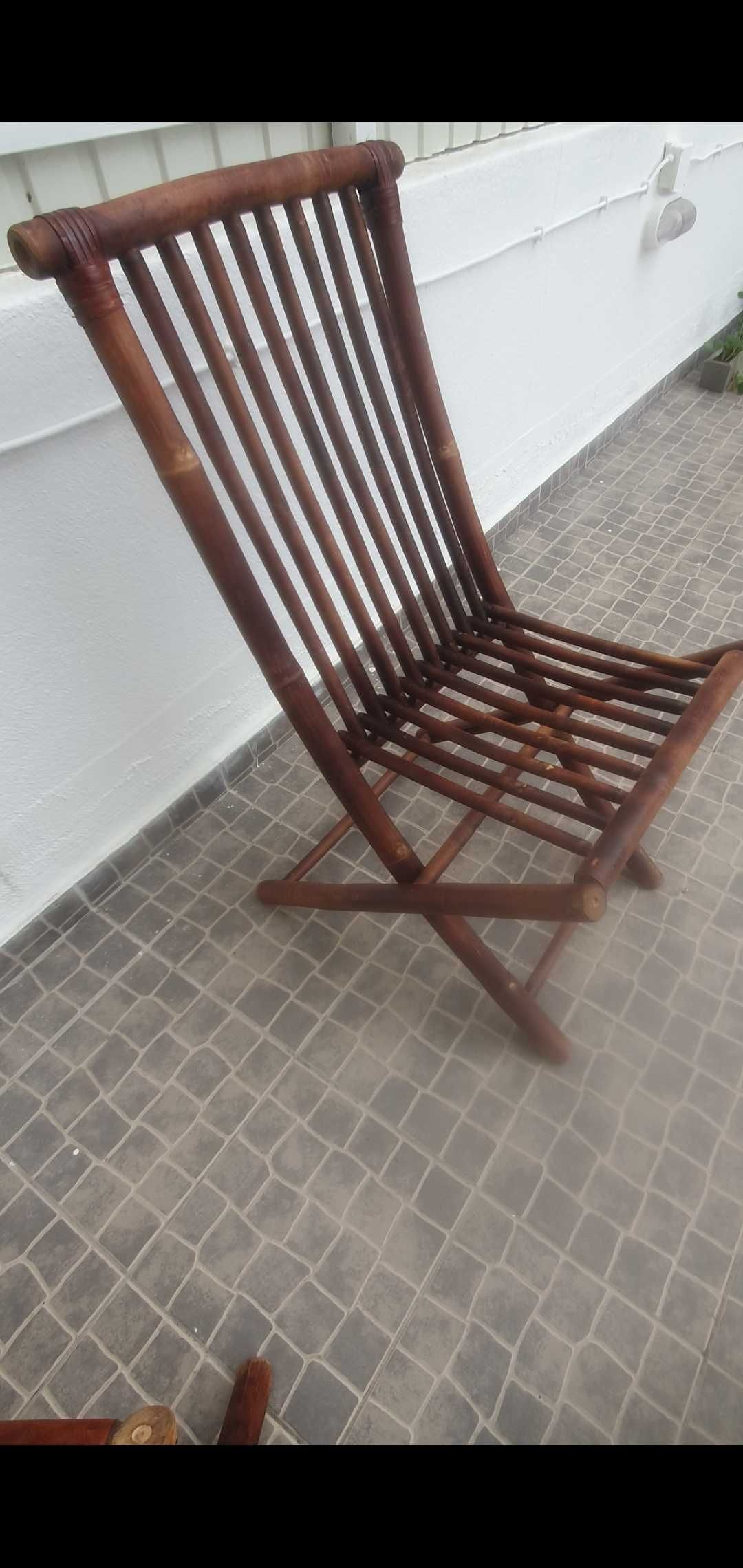 Cadeiras de bambu