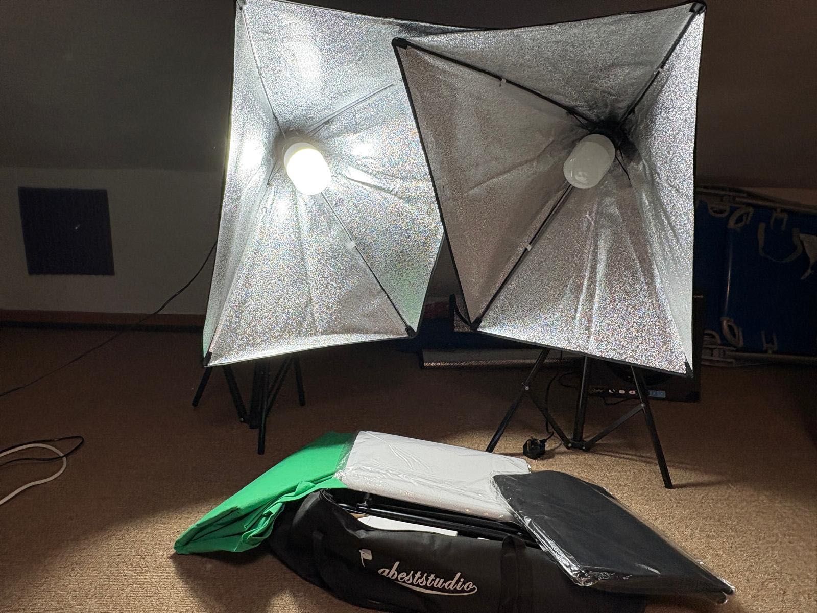 Abeststudio Luzes, Pano para remover fundo, Suportes, Studio Lightning