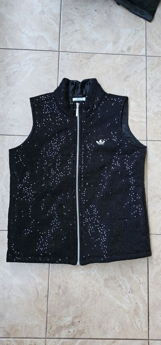 Adidas bezrękawnik z cekinami damska rozmiar M wymiary na zdjęciach
