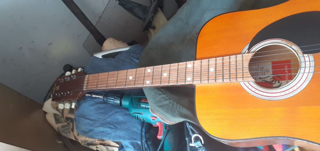 Stara gitara Delfin 1980  nówka z defektem i pokrowcem