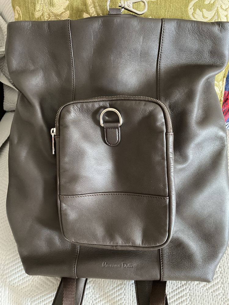 Mochila Estrear-Massimo Dutty/pele  castanha mod homem