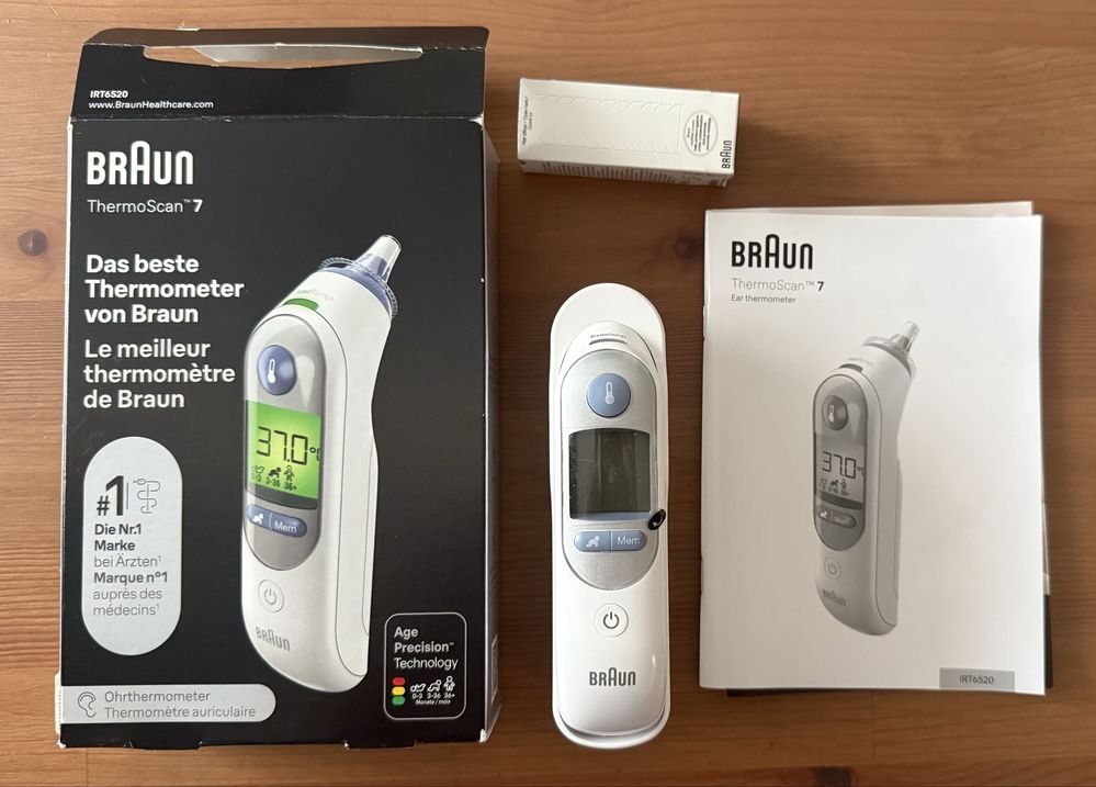 Braun ThermoScan 7 termometr na podczerwień, używany.