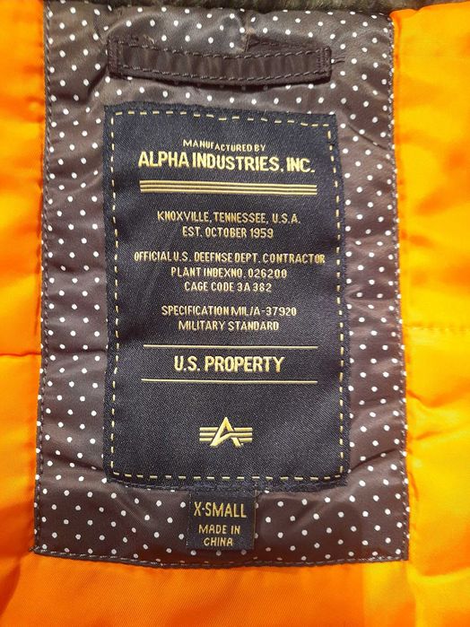 Жіноча парка N-3B W, ALPHA IND. Орігінал. Розмір XS.