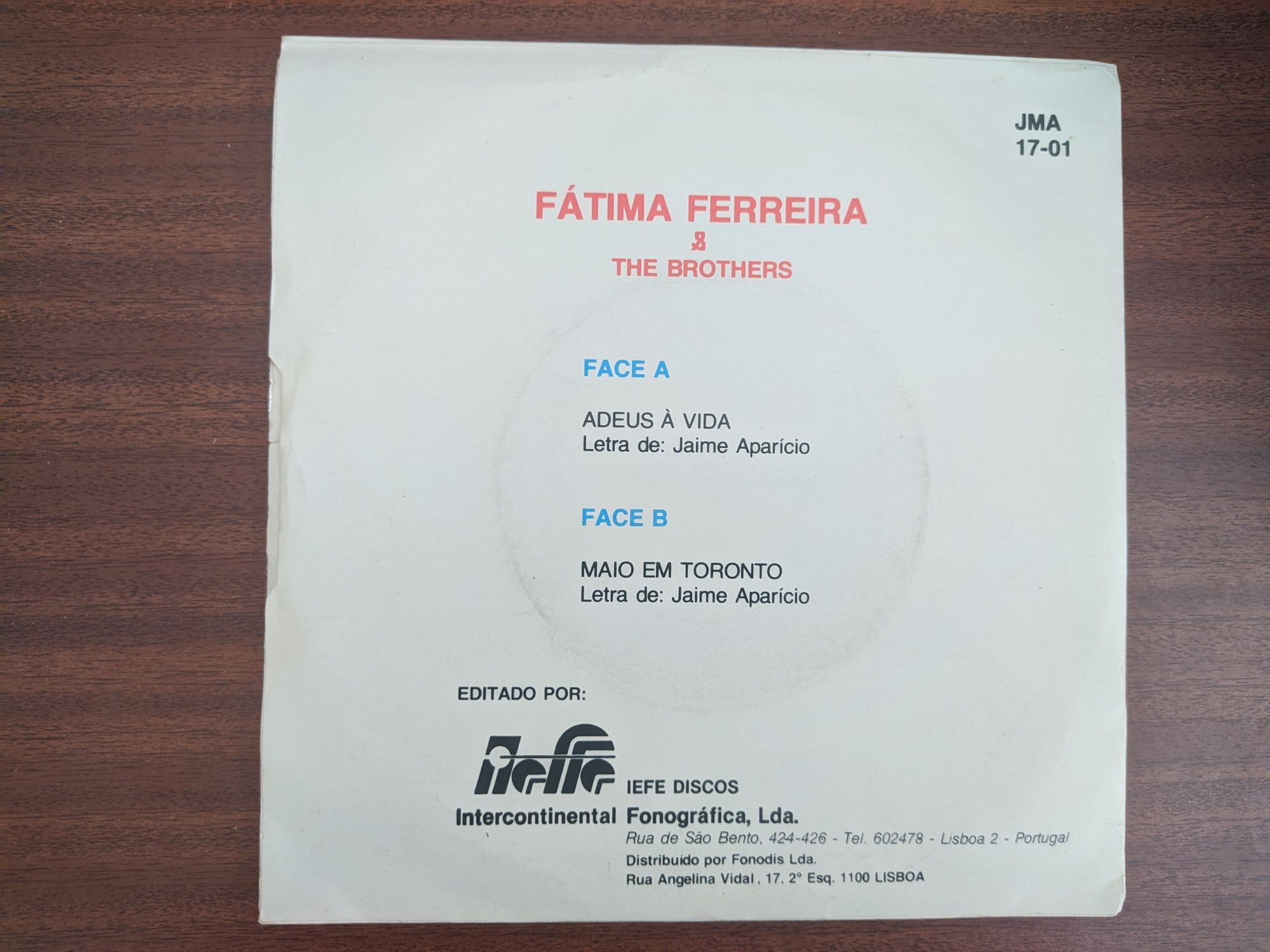 Fátima Ferreira & The Brothers* – Adeus À Vida