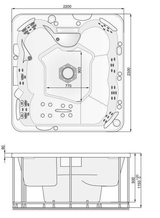 Jacuzzi spa 7 osobowe waterspace