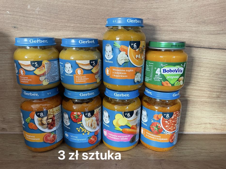 słoiczki dla niemowlat gerber, hipp, baby dream