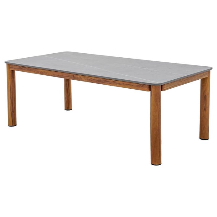 Stolik kawowy boho ława kamień naturalny aluminium