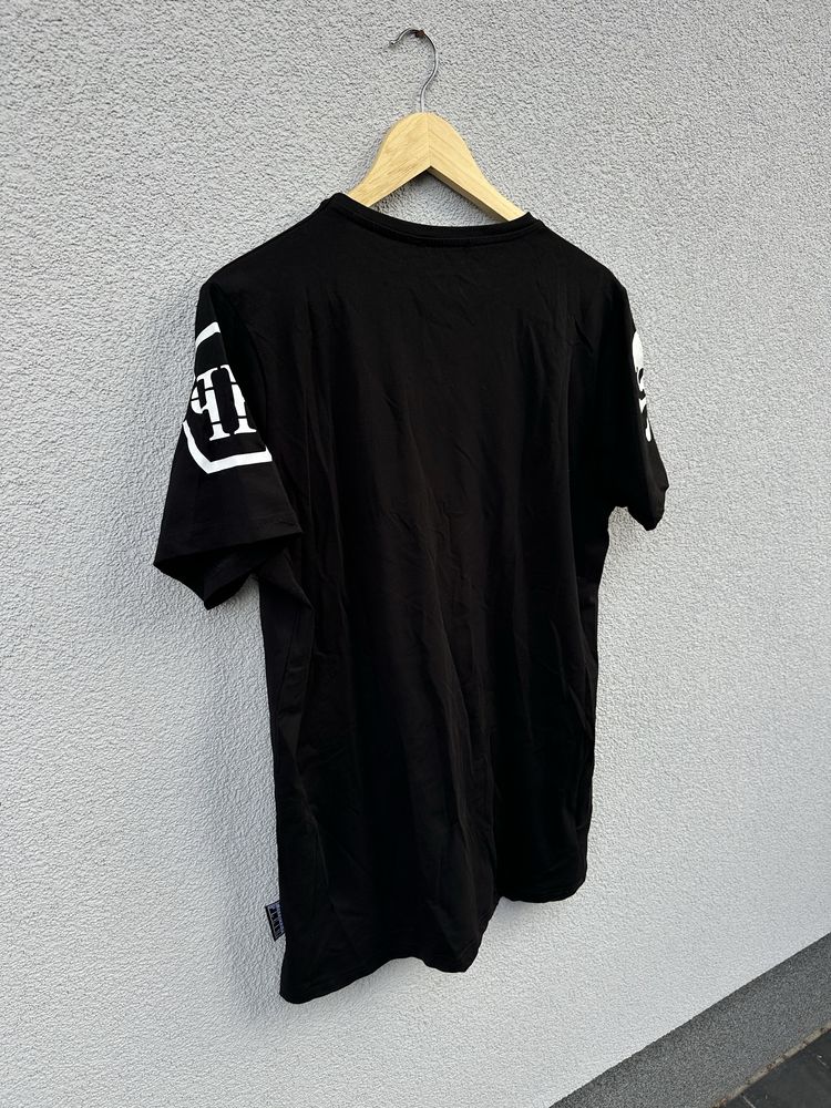 Philipp Plein L czarna koszulka z logo tshirt tee
