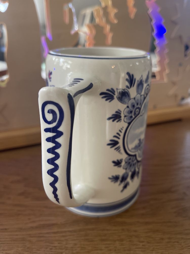 Porcelana Delft handmade Heineken 1992 rok kubek kufel