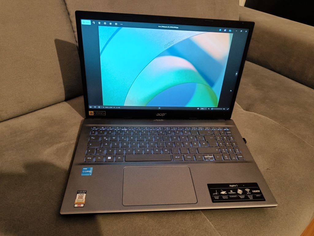 Acer Aspire 5, i3-1215U, 8 GB , SSD 256Gb, Windows 11, TB4, QWERTZ