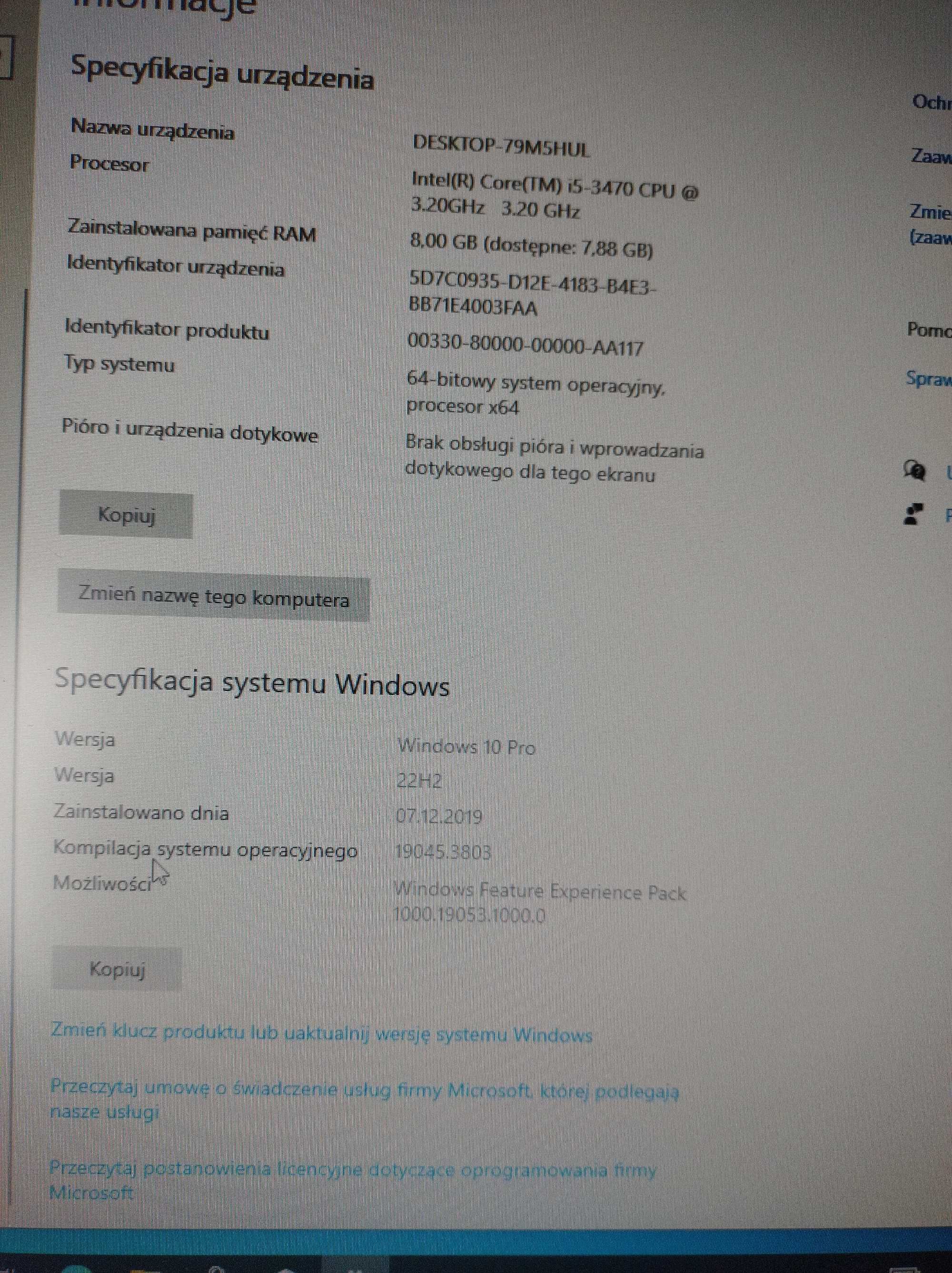 Komputer stacjonarny HP Elite compaq 8300