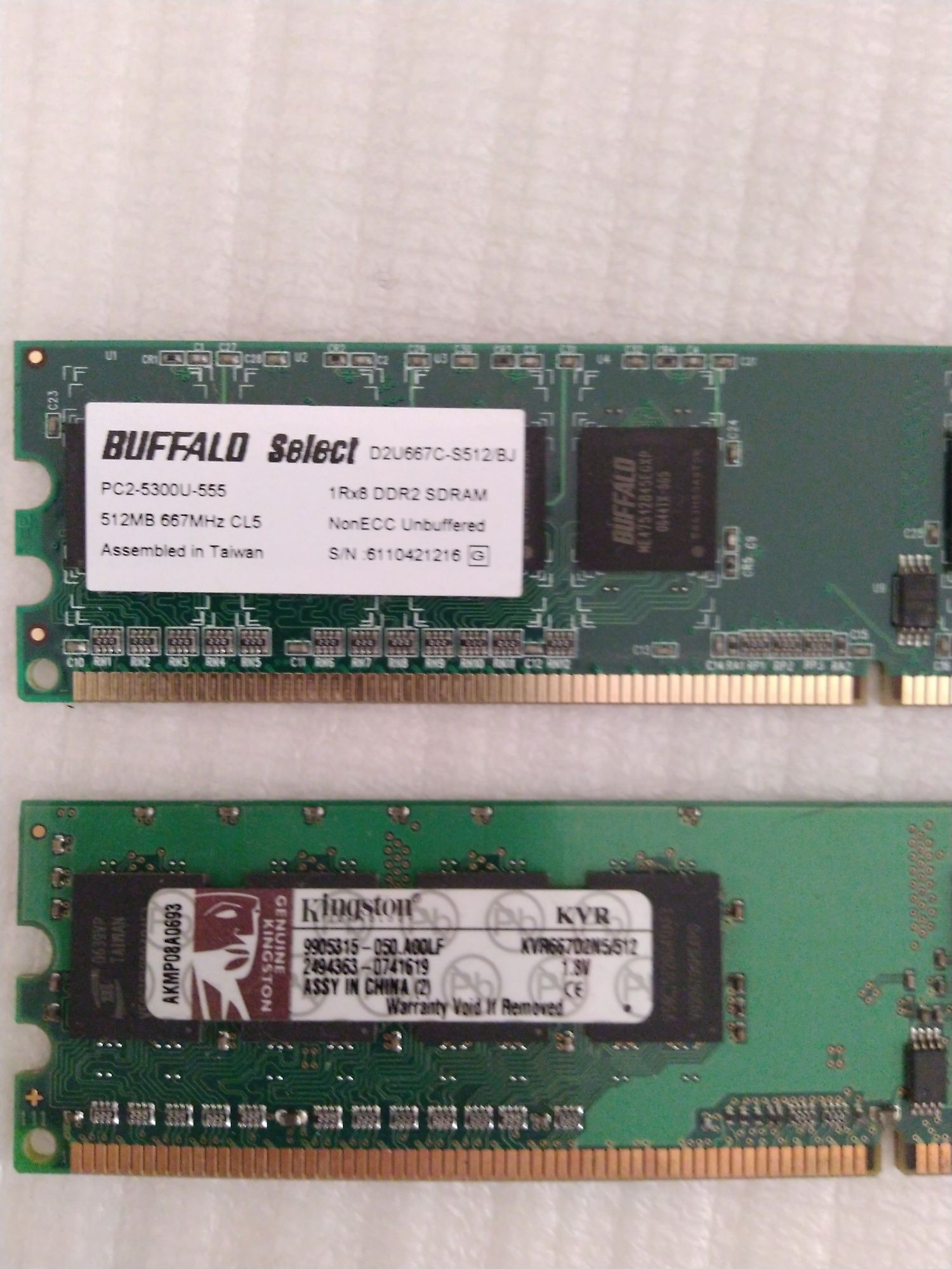 1gb Memórias RAM 2x 512mb 667 CL5 (Desktop)