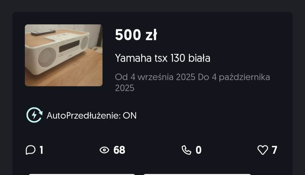Yamaha tsx 130 biała