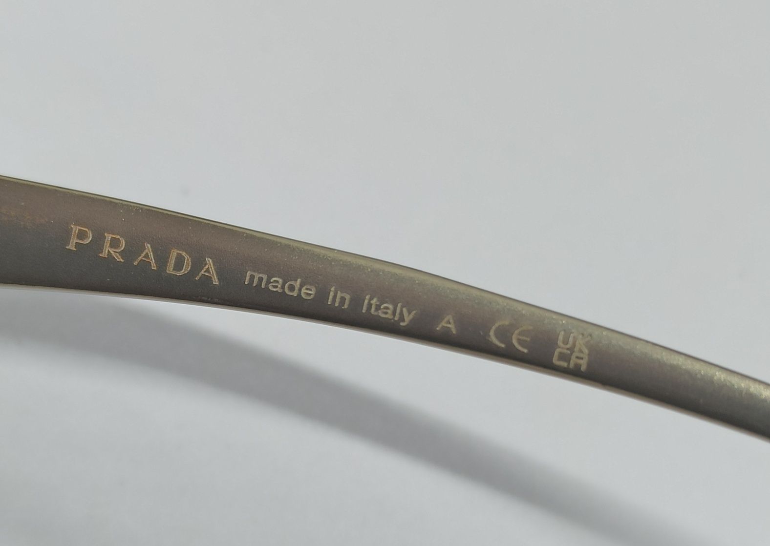 Prada SPR A55 очки женские темно серые дужки серебро  безоправные