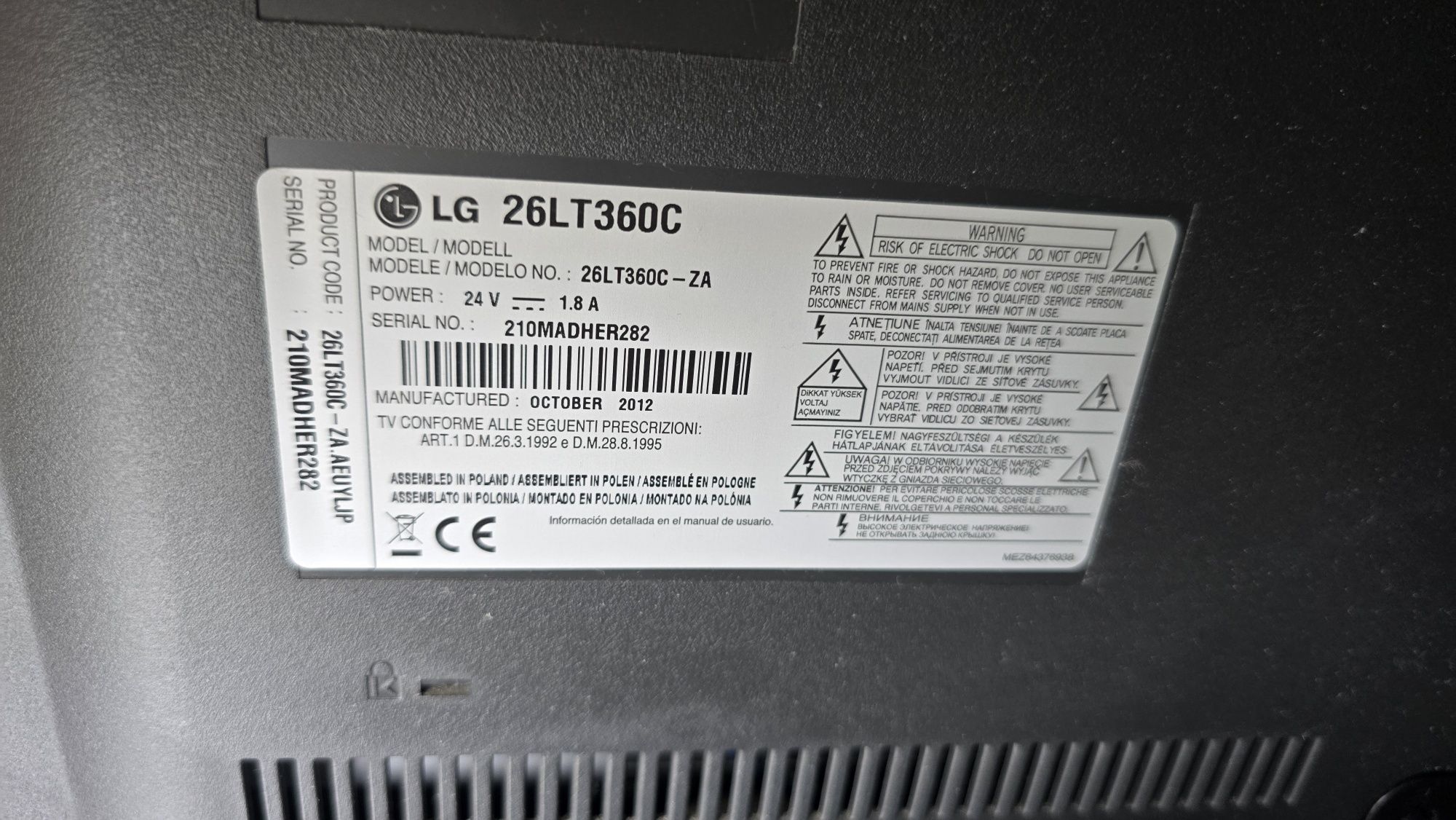 Televisão LG 26LT360C
