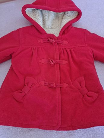Płaszcz Korzuch kurtka czerwona dla dziewczynki rozmiar 86