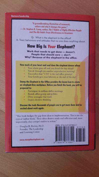 Stomp The Elephant in the Office - książka o przywództwie w biznesie