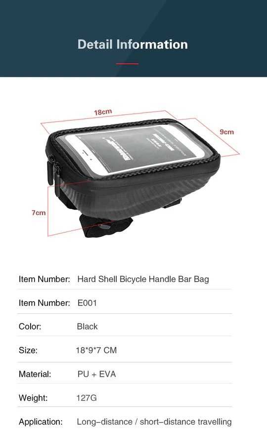 Suporte para Telemóvel de 6.5” para Bicicleta