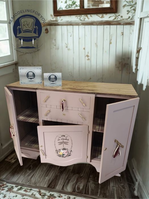 Móvel Aparador  Rosa Velho