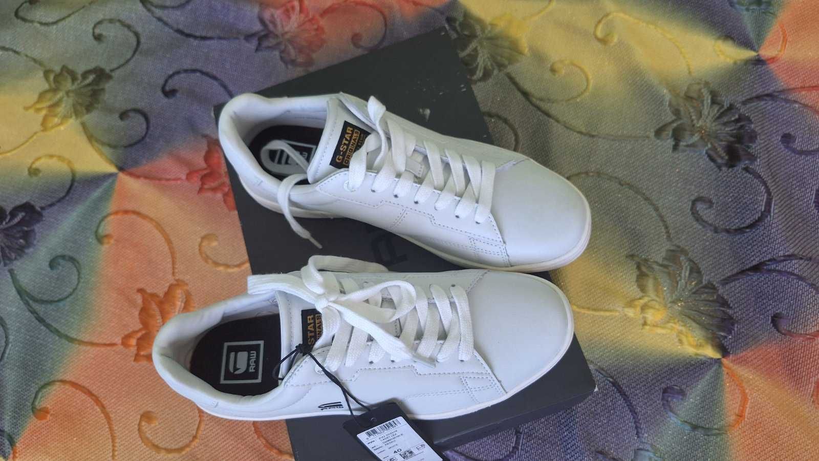 Нові шкіряні білі кросівки, кеди G-Star RAW, розмір 40 (дивіться фото)