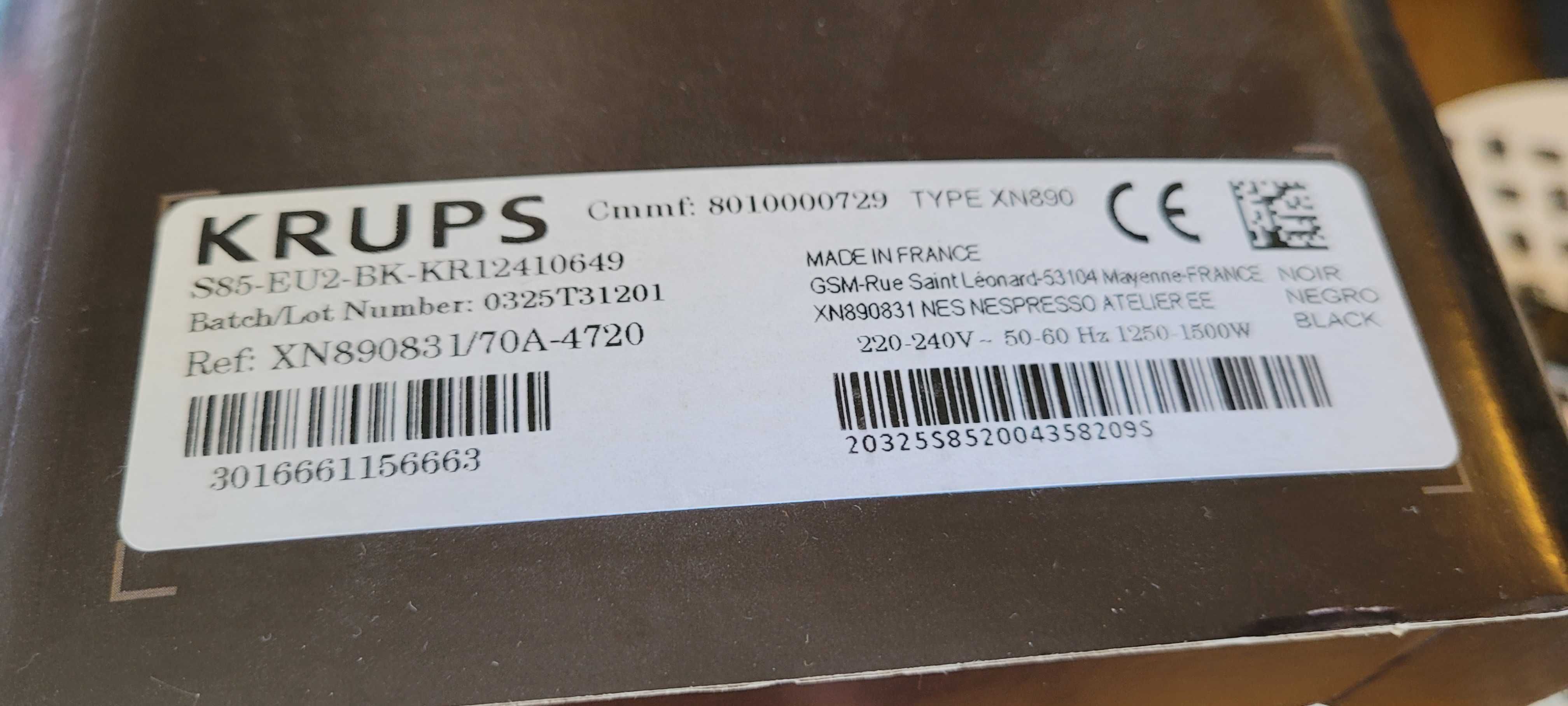 Ekspres NESPRESSO Atelier Krups kapsułki